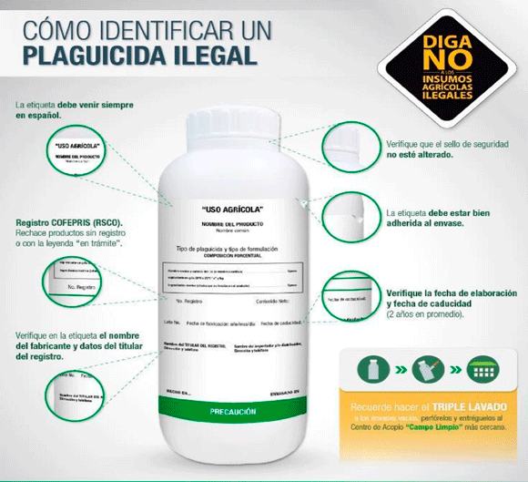 Identifica plaguicida ilegal